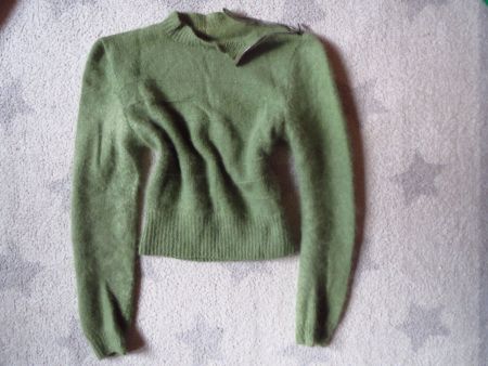 stylisher Damen Pullover / Crop Top mit ANGORA