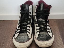 Converse montantes pailletées, parfaites pour l'hiver!