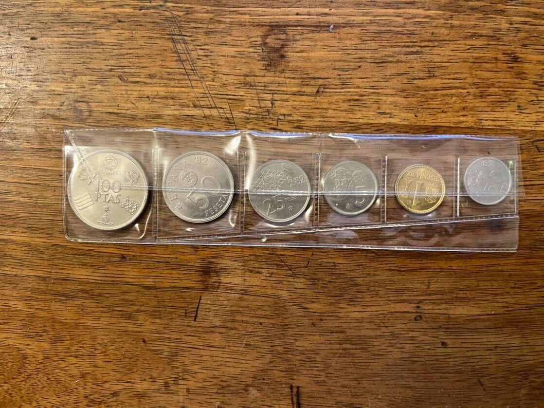 Tutti le monete: 6er Münzen Set -  Pesetas - Spanien 1980 – Usato da St. Gallen venduto da FG_Studio