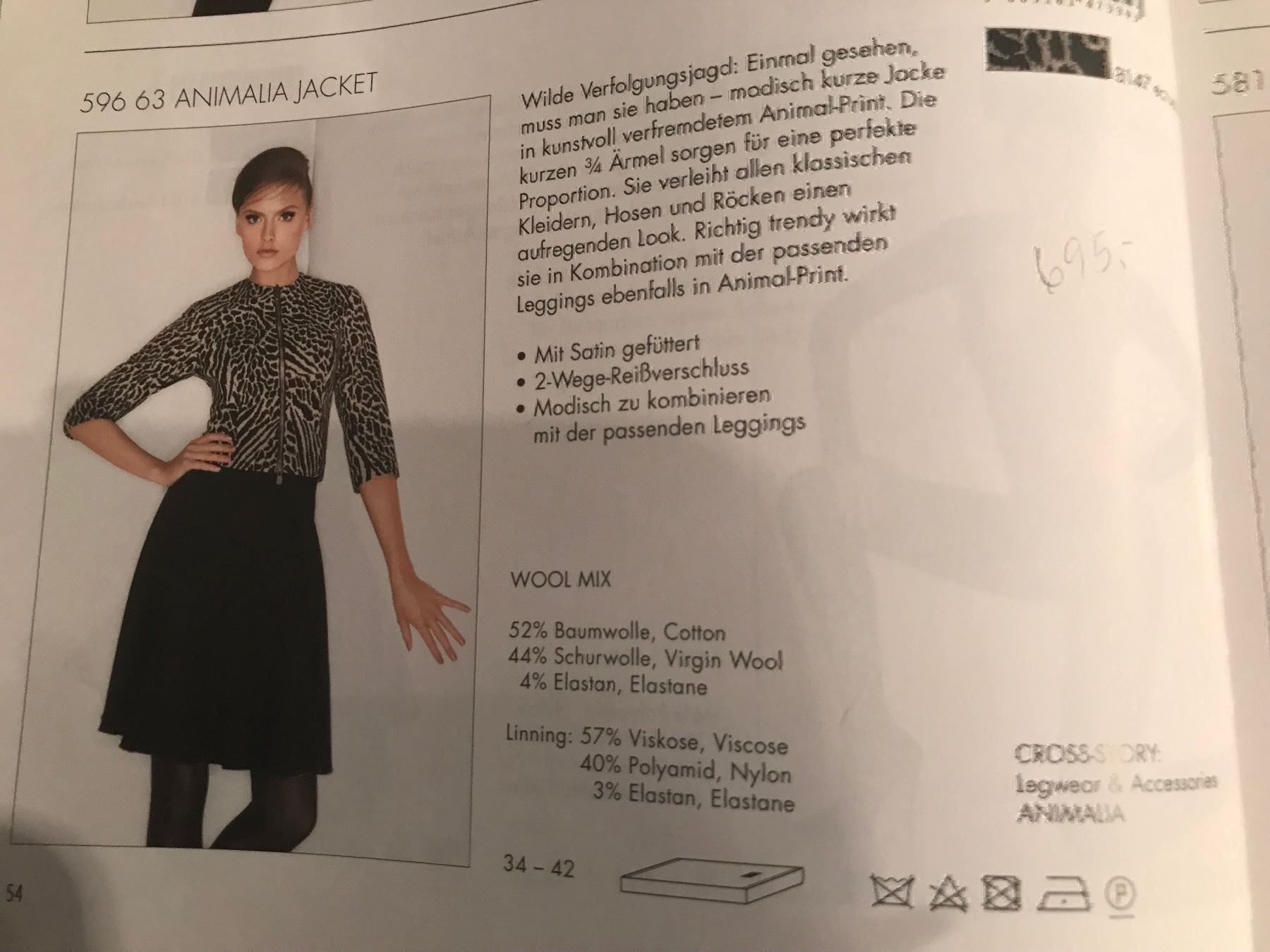 Giacche: Wolford ANIMALIA JACKET NEU – Nuovo (secondo la descrizione) da Burgdorf venduto da Vida6 3