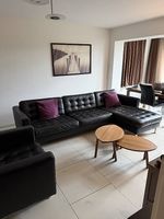 IKEA Landskrona Ecksofa Leder + Sessel, schwarz