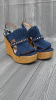 🆕️ Alesya Plateau-Wedges - 38 - Fringe-Look 💙 Nieten