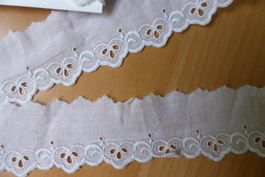 Antike St. Galler Spitzen weiss - Preis pro Meter