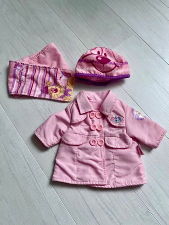 Baby born Set Mantel Schal Mütze 43cm
