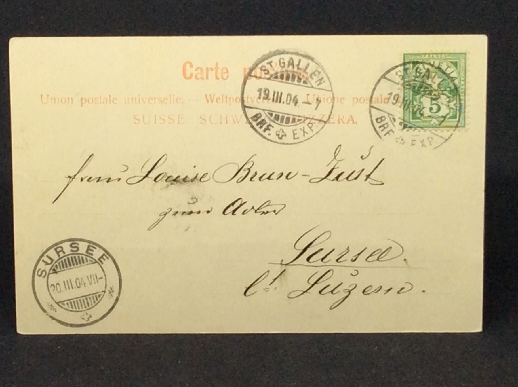 Cartoline postali: St. Gallen Kathedrale – Usato da Widnau venduto da Brusi9 1