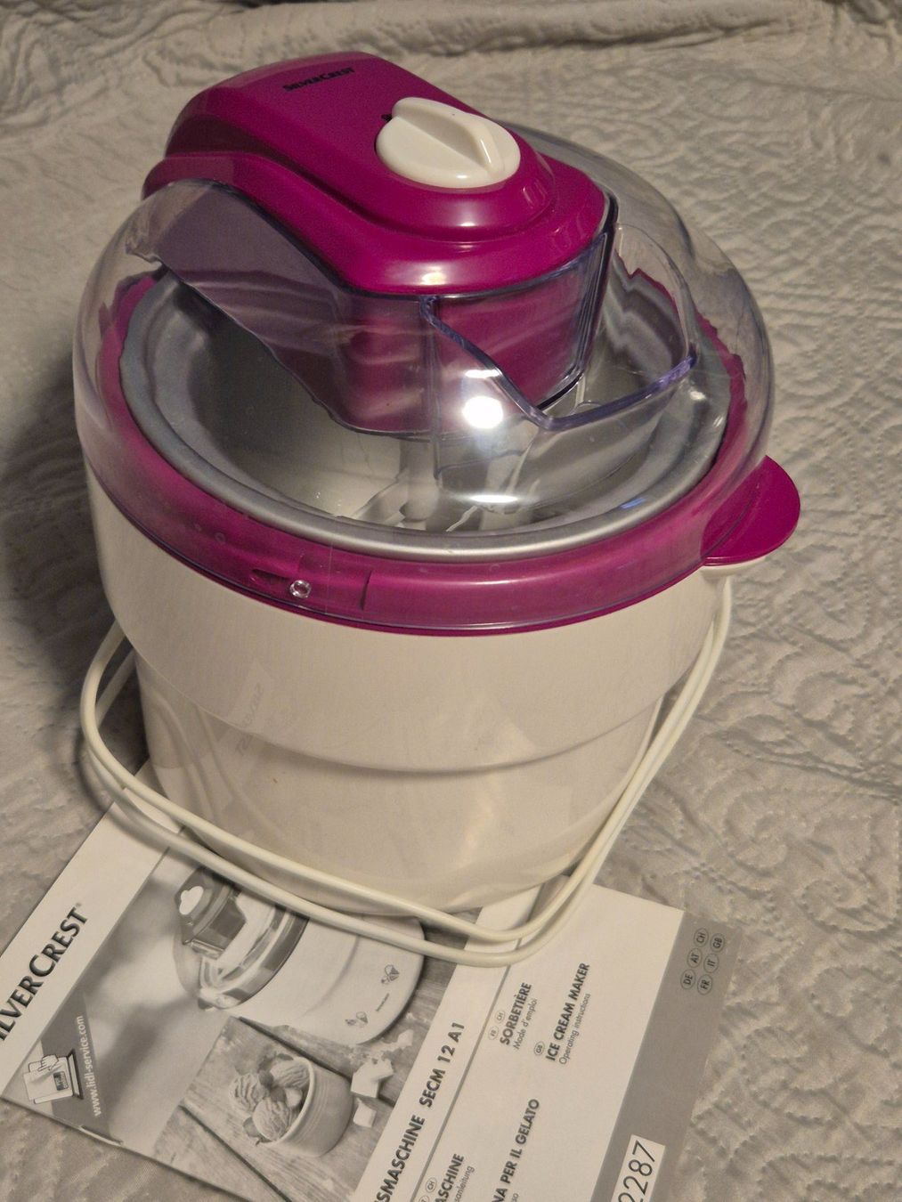 SilverCrest Appareils de cuisine: Eismaschine Silvercrest SECM 12 A1 neuwertig – Neuf (Voir description) à Fraubrunnen par schlafenKuh 1