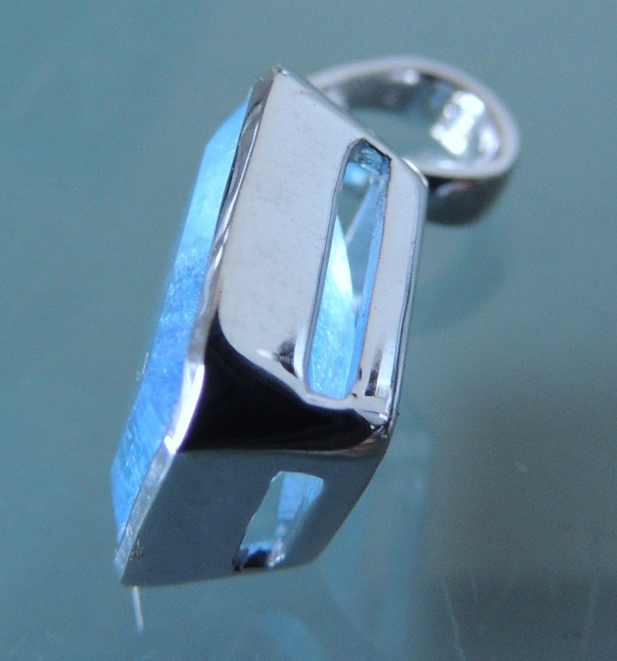 Ciondoli: Silber 925 Aquamarin Anhänger – Nuovo e nell'imballaggio originale da Waldenburg venduto da schaller707 3