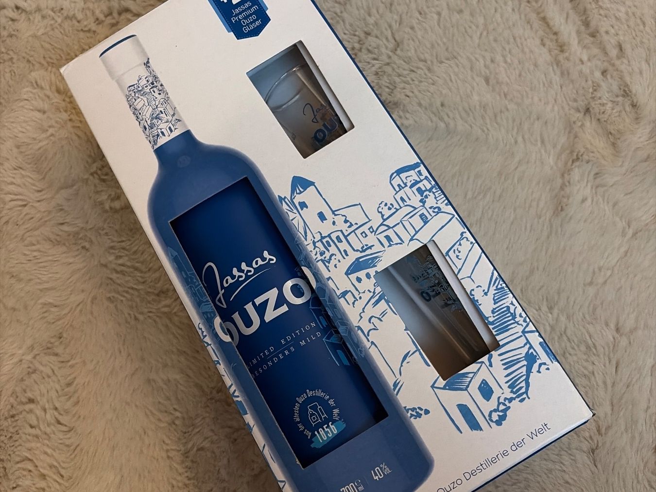 Bevande alcoliche: Jassas Ouzo Geschenkset 3teilig – Nuovo e nell'imballaggio originale da Boswil venduto da sza00