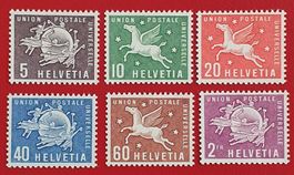DIENST X UPU UNION POSTALE UNI SATZ 1 - 6 1957** POSTFRISCH