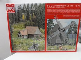 Busch HO 1575 Bockwindmühle aus Echtholz von 2013, neu & OVP