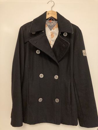 Dunkelblau Jacke Tommy Hilfiger viele Details Wolle 70%