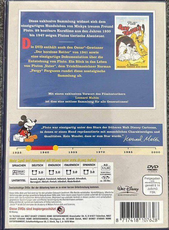 Tutti i DVDs: Pluto Einzigartiges Hundeleben DVD Disney Kostbarkeiten V... – Usato da Beringen venduto da Mantafisch1 1
