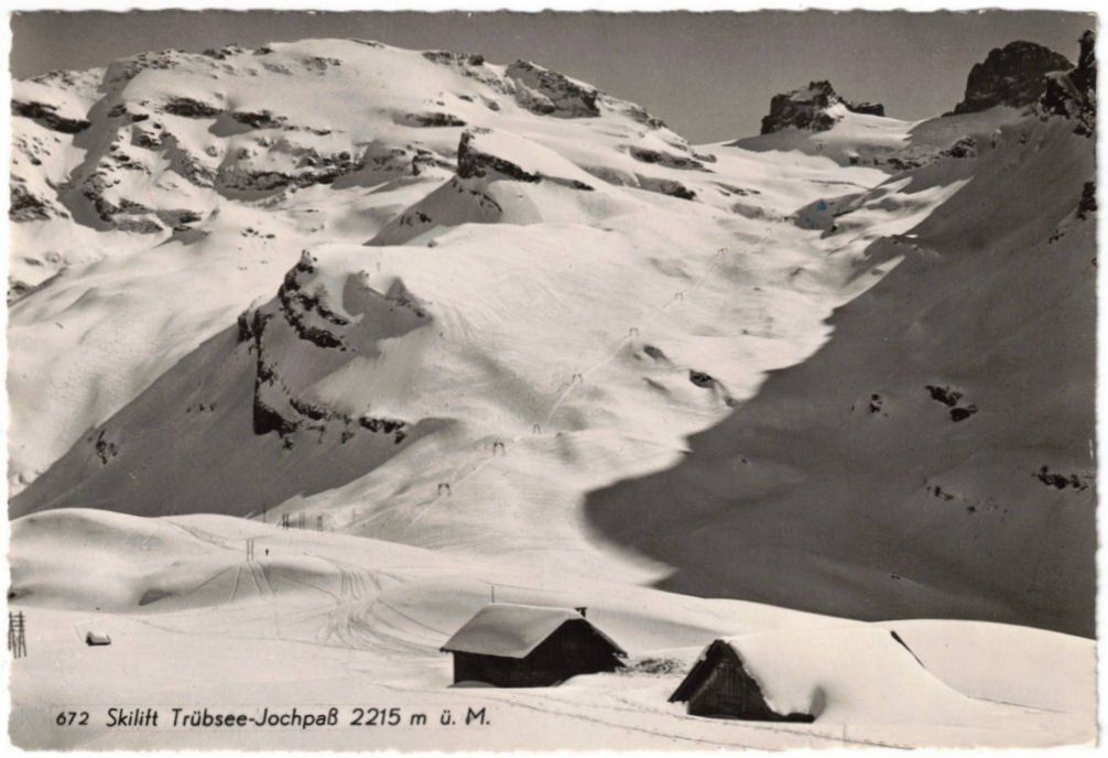 Ansichtskarten: Engelberg - Skilift Trübsee--Jochpass – Gebraucht aus Binningen von Mountainrider