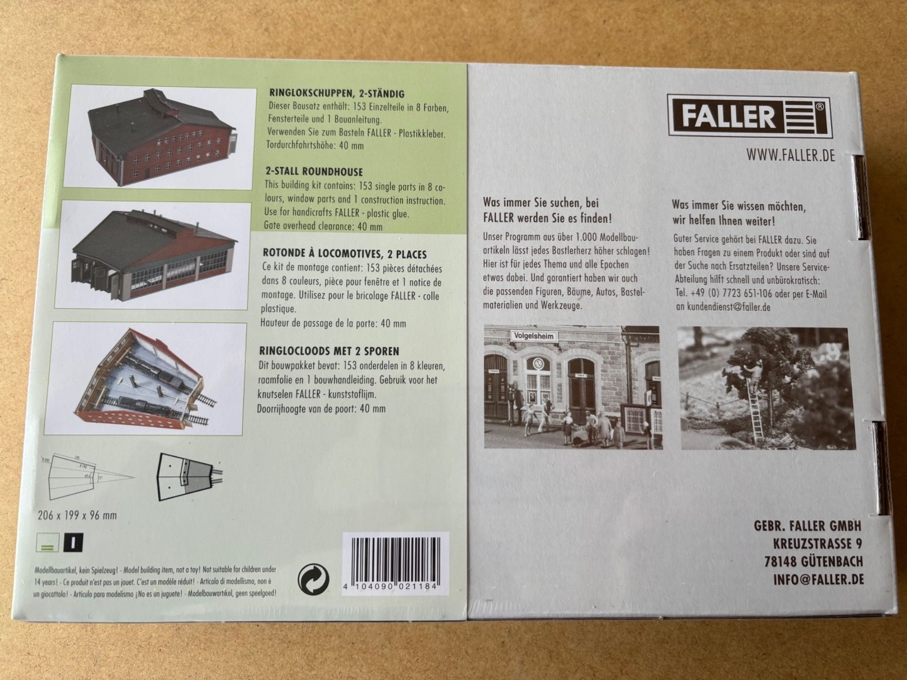Faller Modellini di ferrovie: Faller 222118 Ringlokschuppen N – Nuovo e nell'imballaggio originale da Hauterive NE venduto da eriamch 1