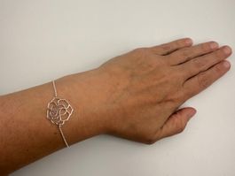 Bracelet Rose Silber 925