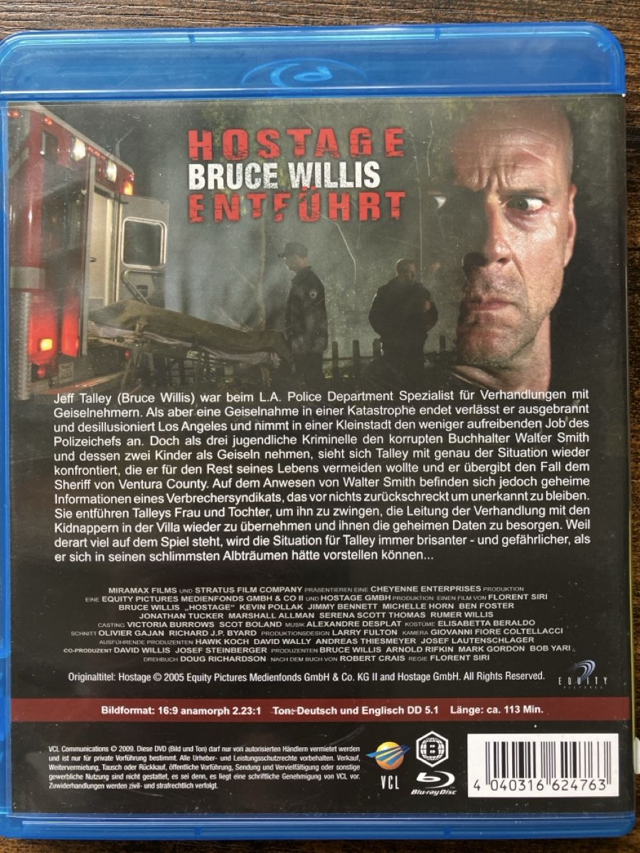 Tutti i DVDs: Hostage. Entführt BluRay – Usato da Glarus venduto da Jhuber78 1