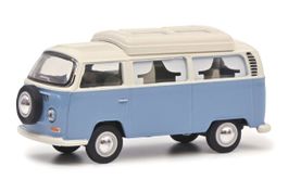 VW T2a Camper 1967-1971 hellblau / weiss     1:64 von Schuco