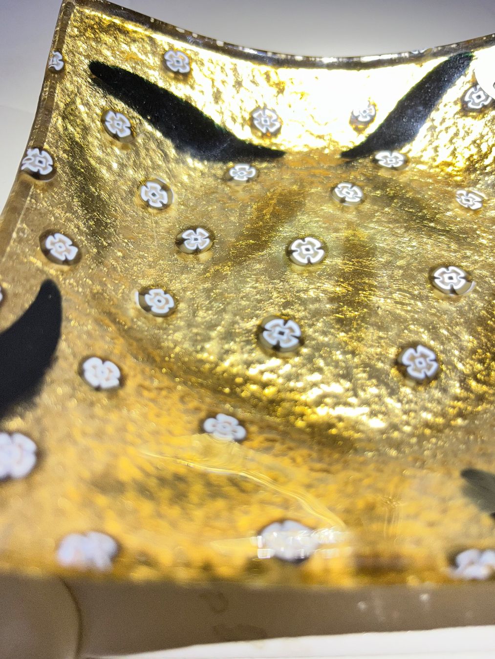Murano Bicchieri: Murano Schale 24K Blattgold Millefiori – Usato da Männedorf venduto da Maru83 1