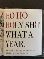 Witzige "Holy Shit What a Year" Aufkleber