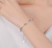 silber armkette mit herz