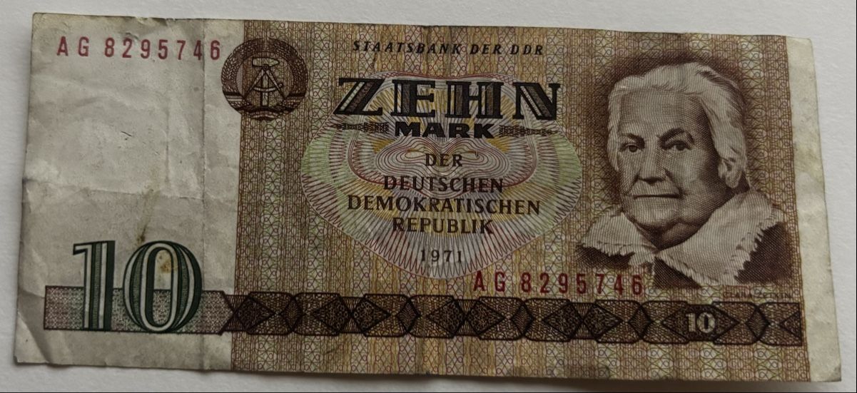 Banconote: Deutschland 10 Mark 1971 – Usato da Algetshausen venduto da Carrhard