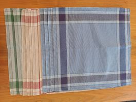 Stoff-Taschentücher Herren 42x42cm, 10 Stk.,div. Farben, neu