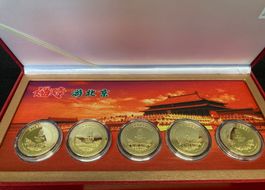 5x vergoldete Medaillen Olympische Sommerspiele 2008 Peking