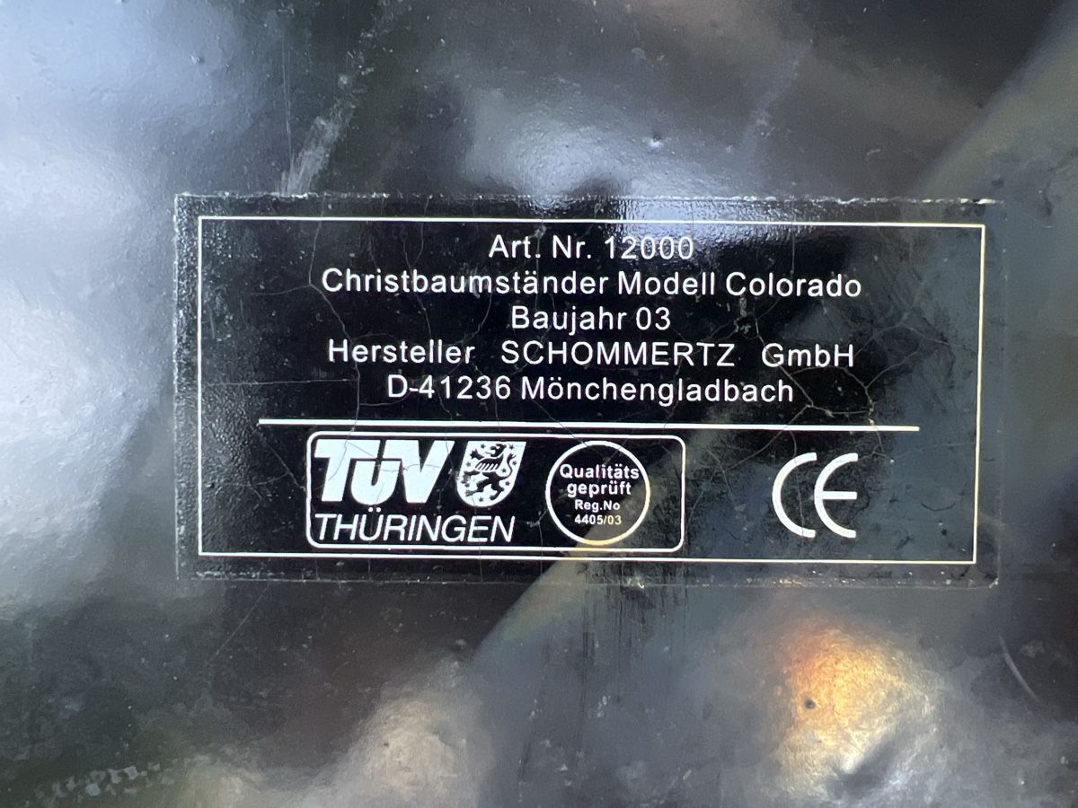 Christbaumständer: Christbaumständer Schommertz Colorado gebraucht grün – Gebraucht aus Kreuzlingen von Muschel64 3