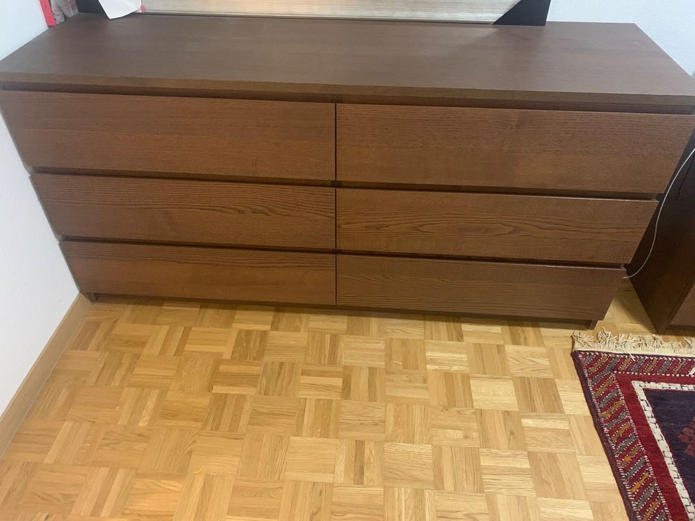 Kommode Mit 6 Schubladen & Geschwungenem Design Produktbild-Vorschau 3