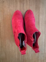 Rote Wildlederimitat Stiefeletten, Gr. 36, Top Zustand!