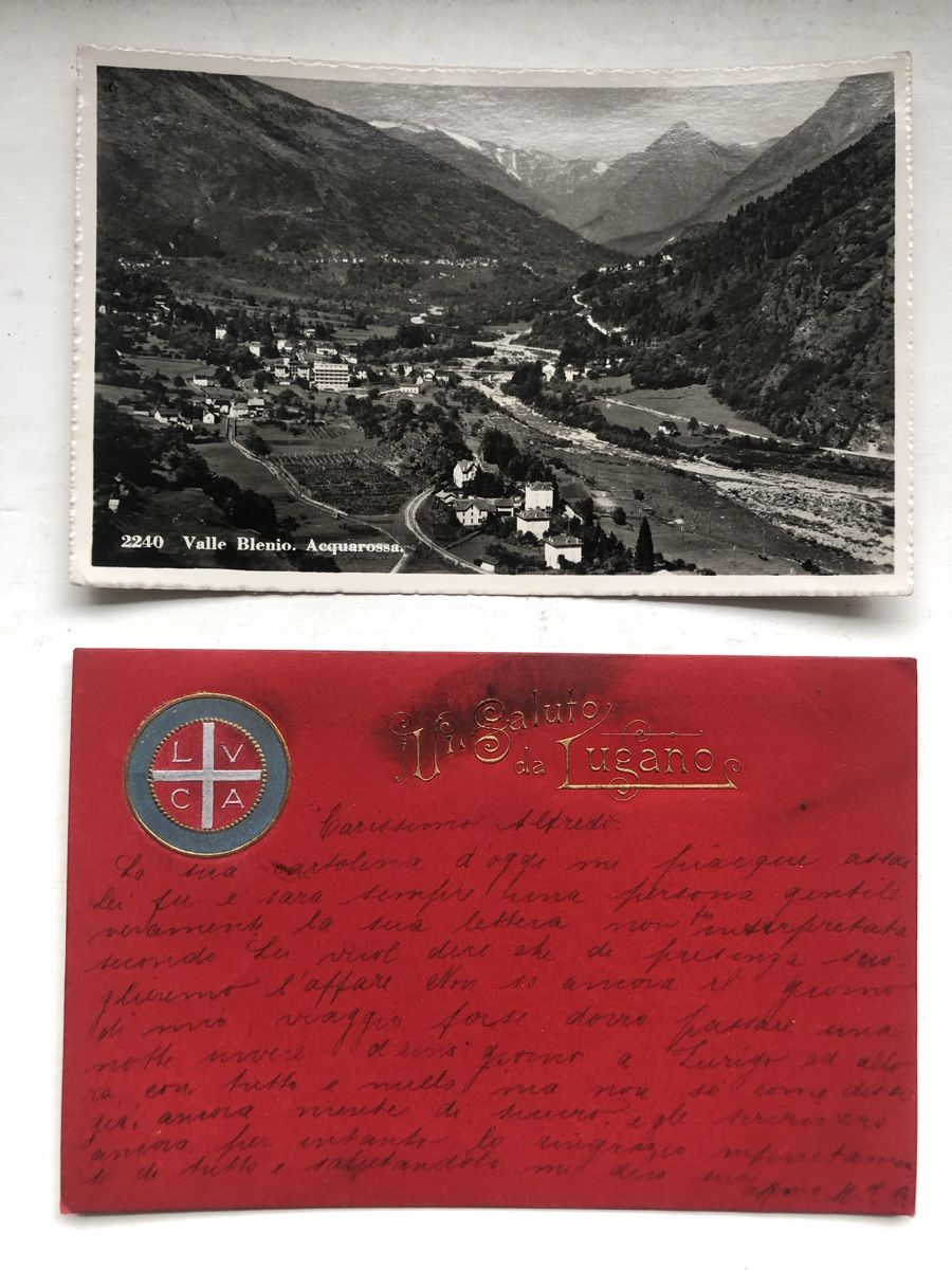 Ansichtskarten: 6 uralte Ansichtskarten TESSIN – Gebraucht aus Lufingen von Rac0