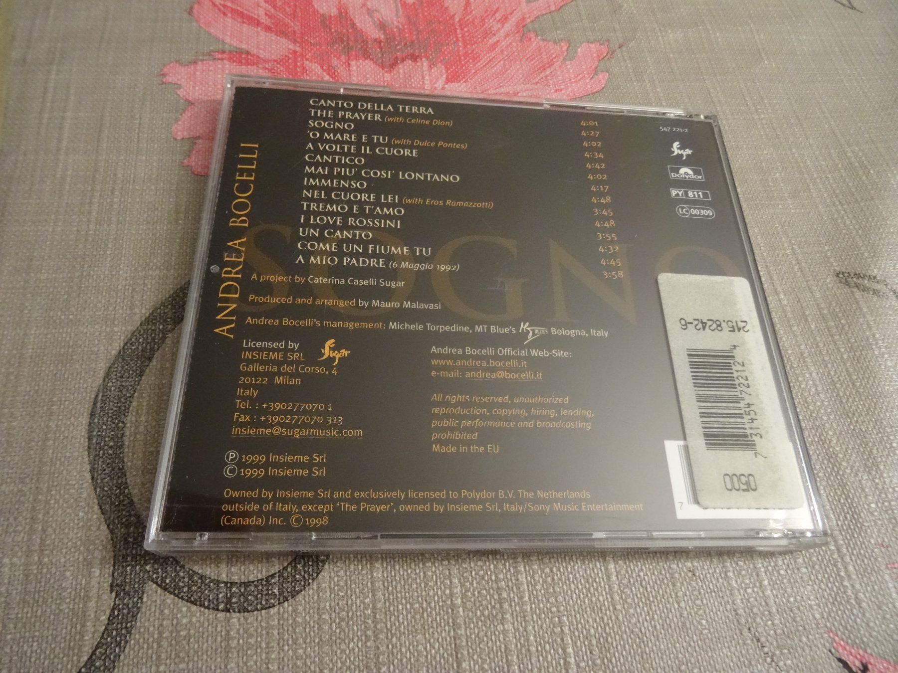 CD: Andrea Bocelli - Sogno - CD – Usato da Olten venduto da Disc-Ausverkauf 1