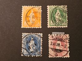 CH 1888 Helvetia 66B-67B / 70B-71B SBK Fr. 915.--