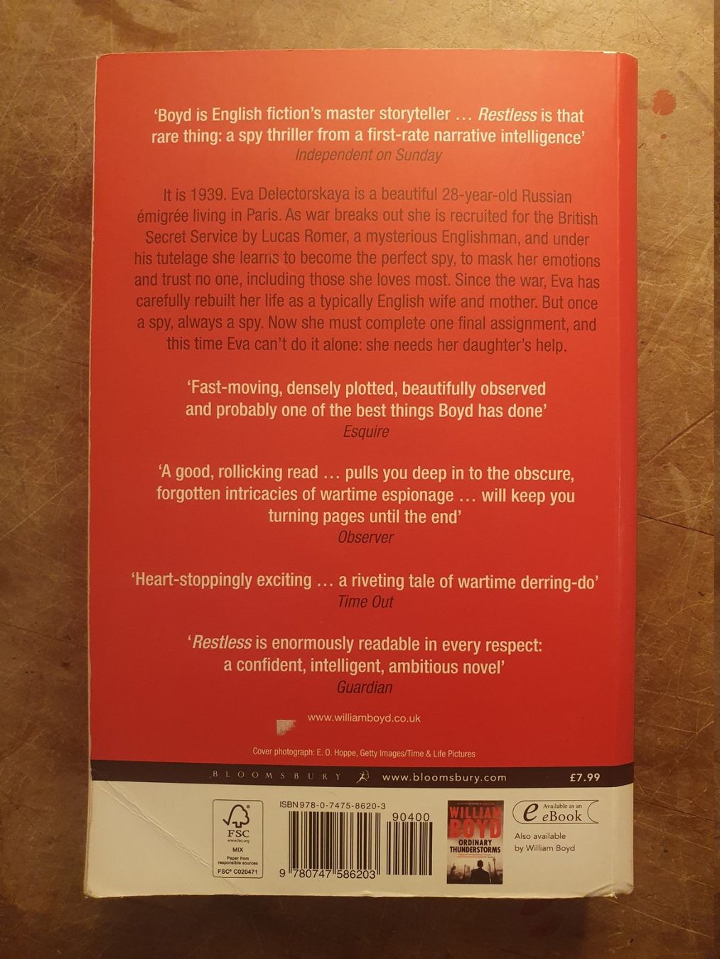 Libri: Restless - William Boyd – Usato da Zürich venduto da loosebone 9
