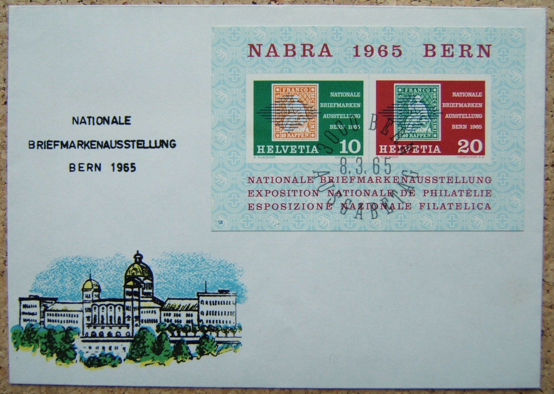 Tutti i francobolli: FDC NABRA 1965 BERN – Usato da Brunnen venduto da Nonne04