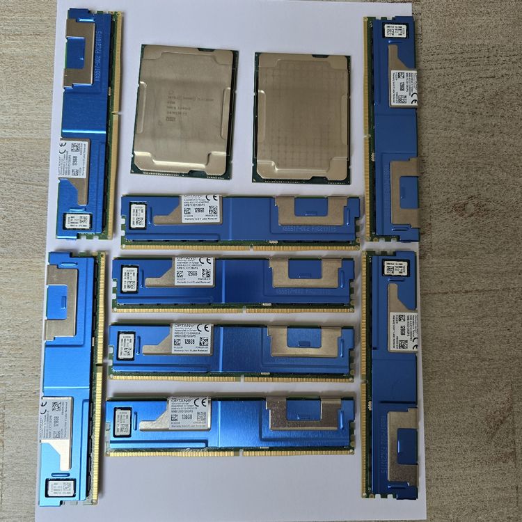 8x Intel Optane Persistent Memory 128GB, 2x intel xeon cpu (Gebraucht ...