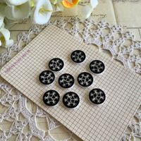 18 Knöpfe boutons schwarz-weiss noir blanc bouton