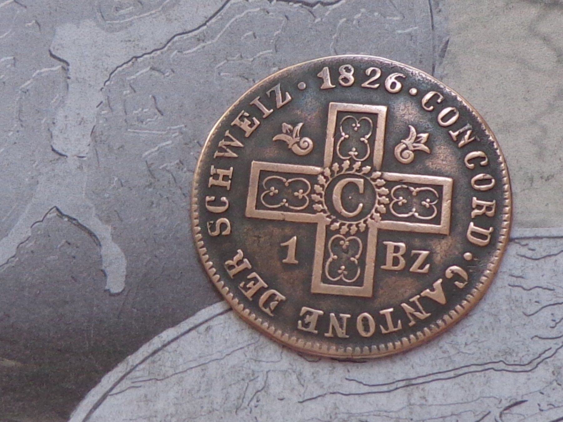 Tutti le monete: Canton Basel 1 Batzen 1826 – Usato da Pully venduto da UCA01 1