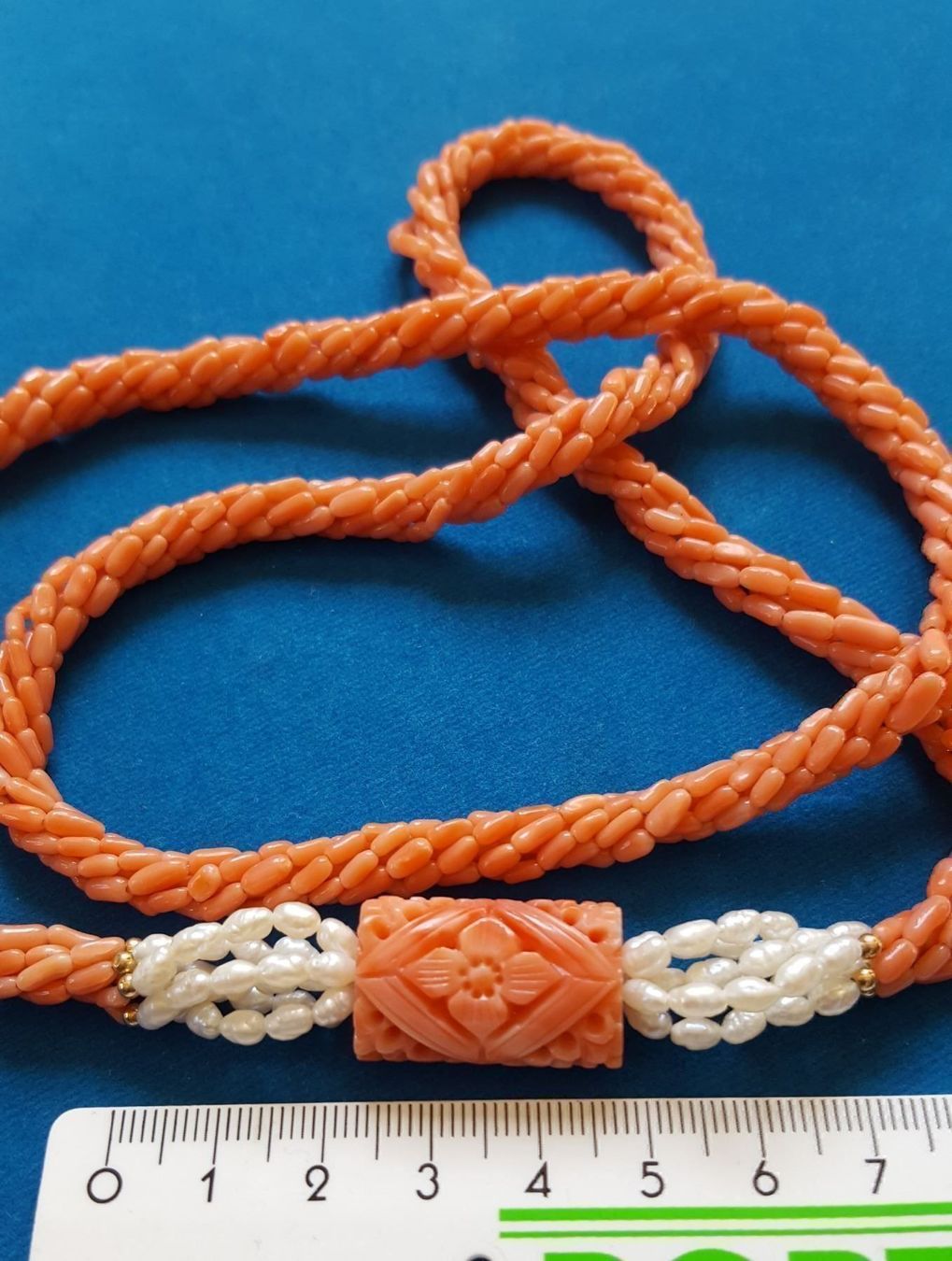 Catenine: Coralle Kette mit 585 Gold kugeln/Perlen – Usato da Wald ZH venduto da Aniade 2