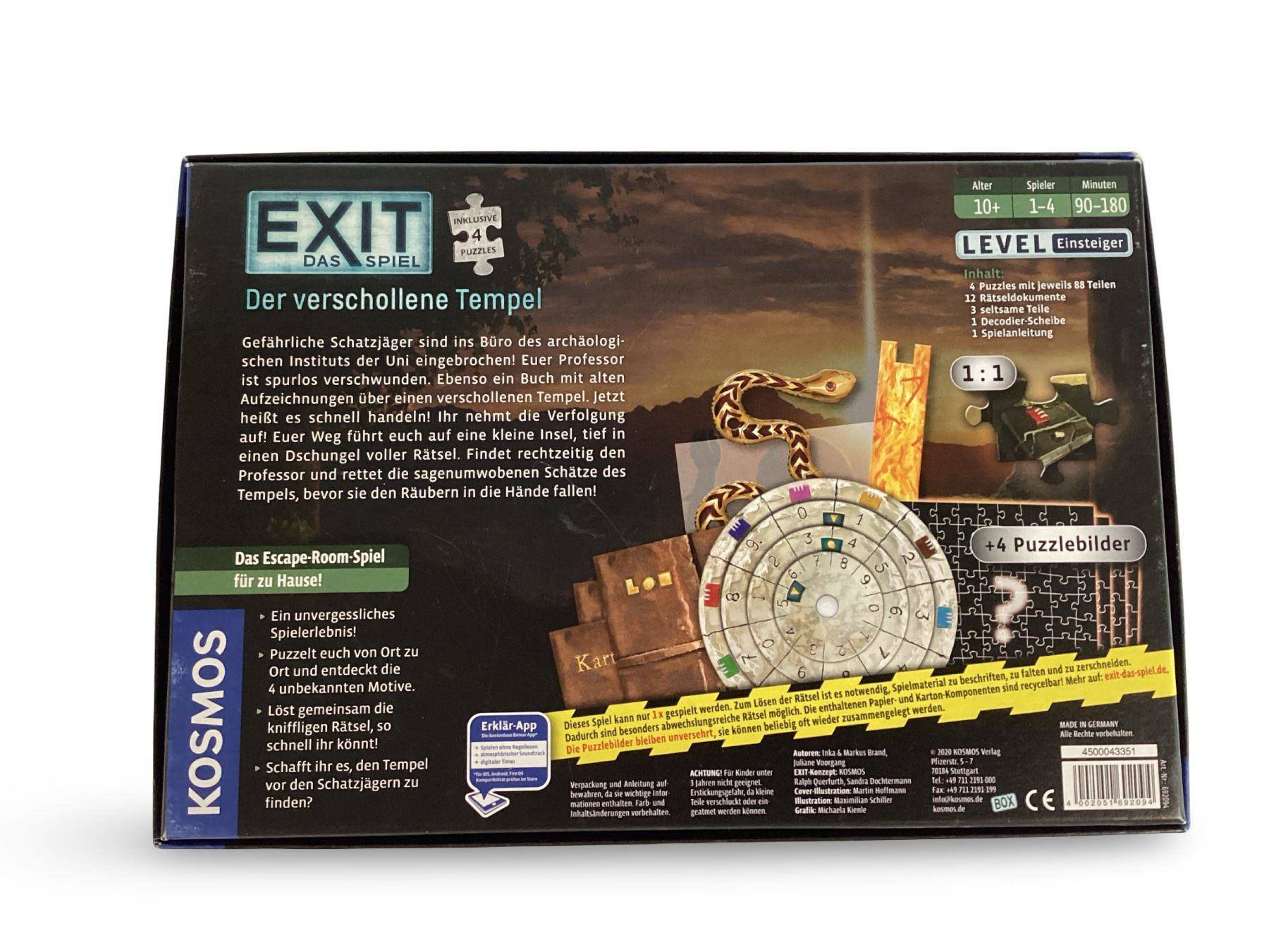Kosmos Jeux: KOSMOS - EXIT Der verschollene Tempel – D'occasion à Zürich par Restwert_Zuerich 2