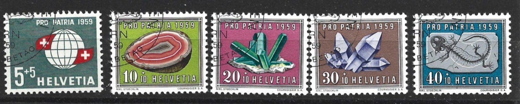 Alle Briefmarken: 1959 Pro Patria – Neu (gemäss Beschreibung) aus Trübbach von Sammer51