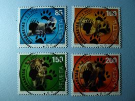 2017 Sondermarken Tierbabys 1624-1627 ET Vollstempel