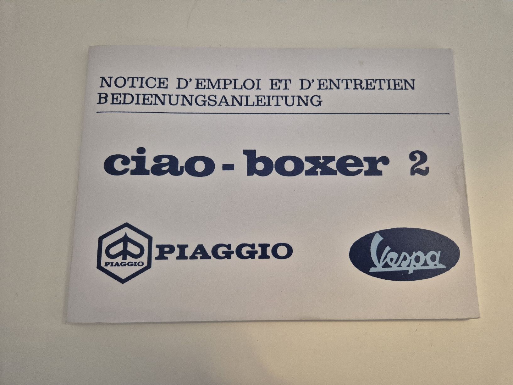 Bücher: Betriebsanleitung Piaggio Ciao, Boxer – Neu und originalverpackt aus Domat/Ems von cowi