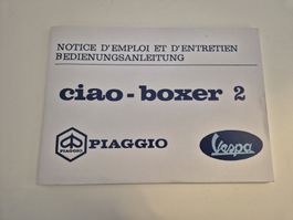 Betriebsanleitung Piaggio Ciao, Boxer