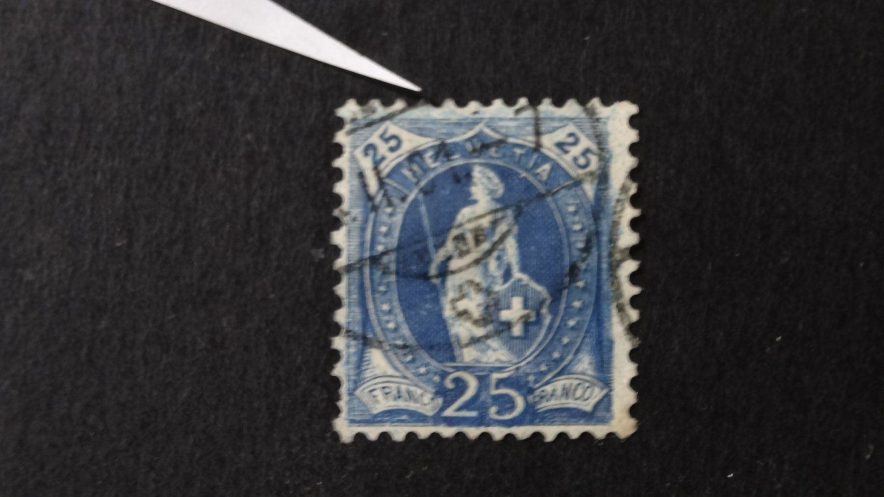Tutti i francobolli: blaue Farbe am oberen Rand SBK 73D    125 – Usato da Anwil venduto da C-DAIHA