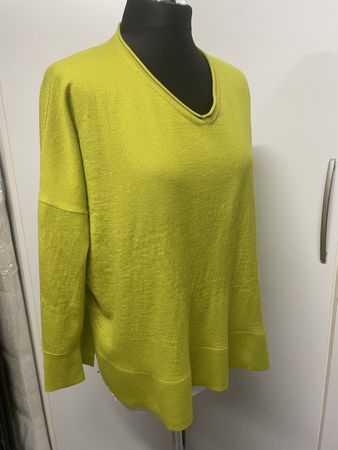 Collectif mon Amour Merino Pullover Limettengrün