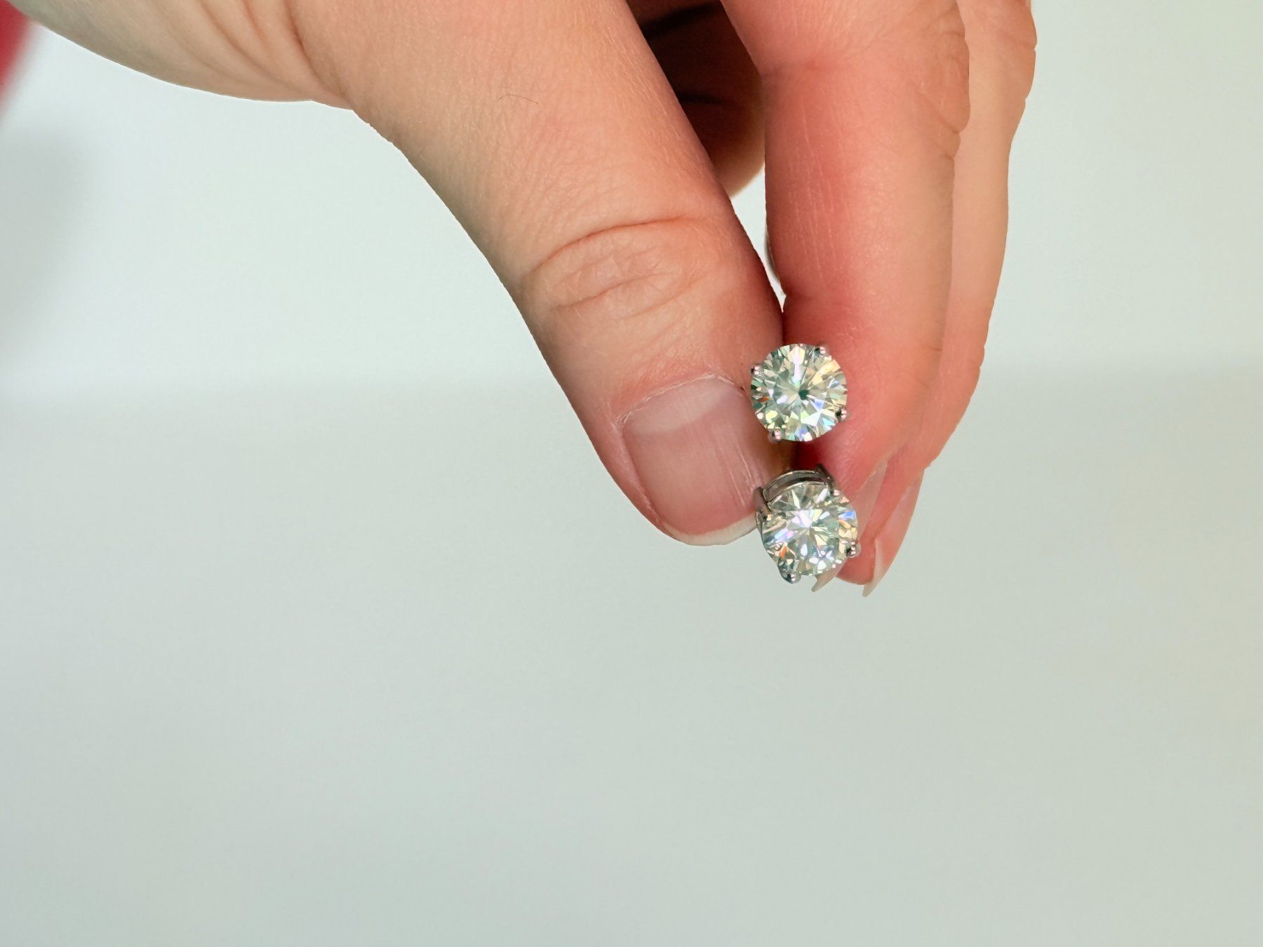 Orecchini pendenti & Orecchini a lobo: 4.00(total)ct VVS1WHITE MOISSANITE earrings with certificat – Nuovo e nell'imballaggio originale da Genève venduto da AWWA 7