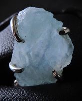 Naturbelassener Aquamarin Silber 925 Anhänger