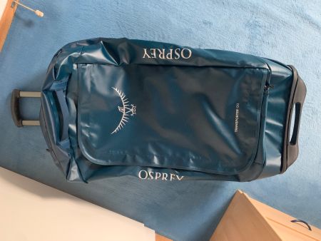 Sac de voyage Osprey Transporter 120 bleu rolling
