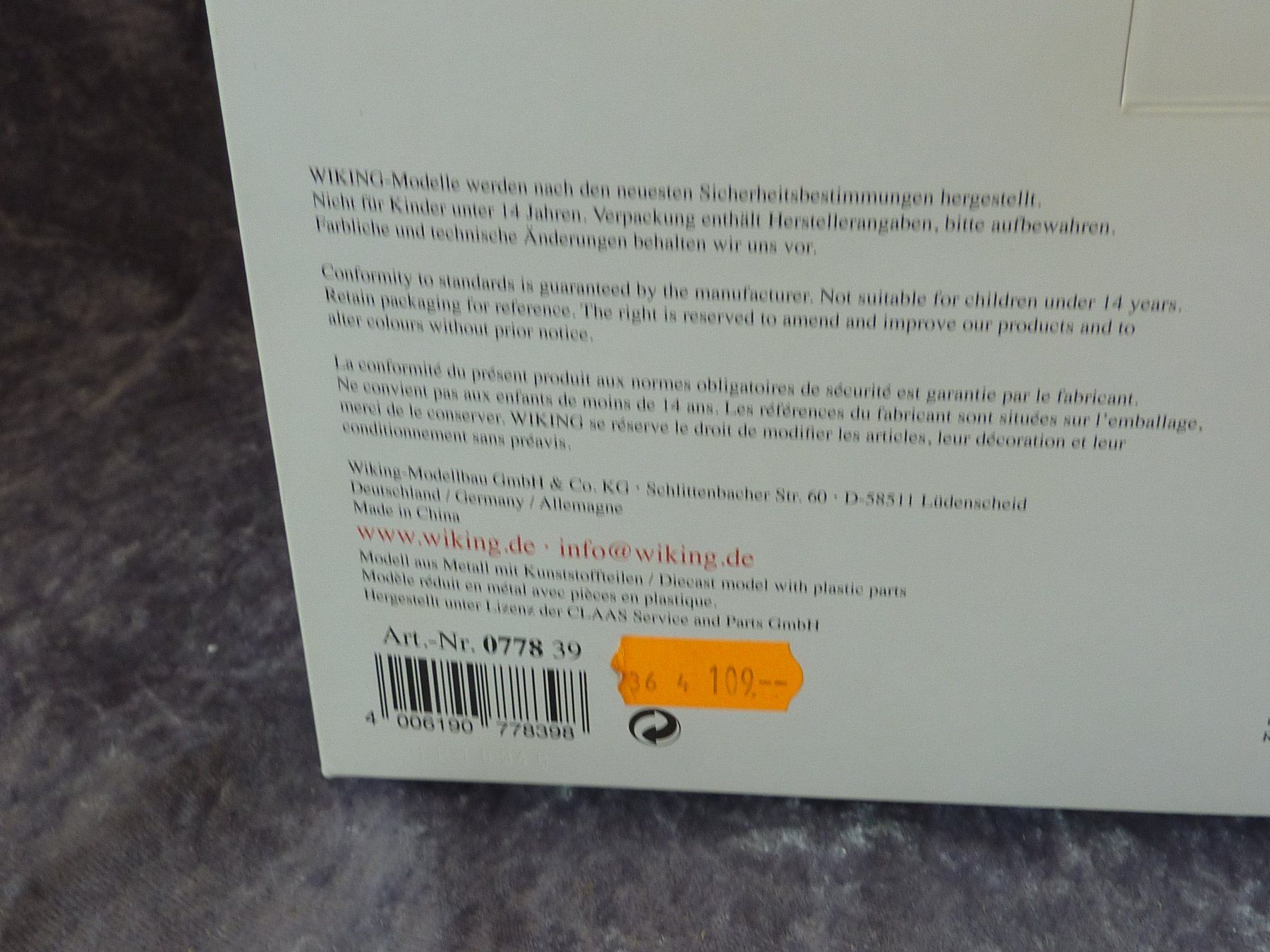 Wiking Kit di modellismo & Modellini statici: Raupentraktor Claas 930 Axion 1:32 – Nuovo (secondo la descrizione) da Dürrenäsch venduto da modellautos4you 9